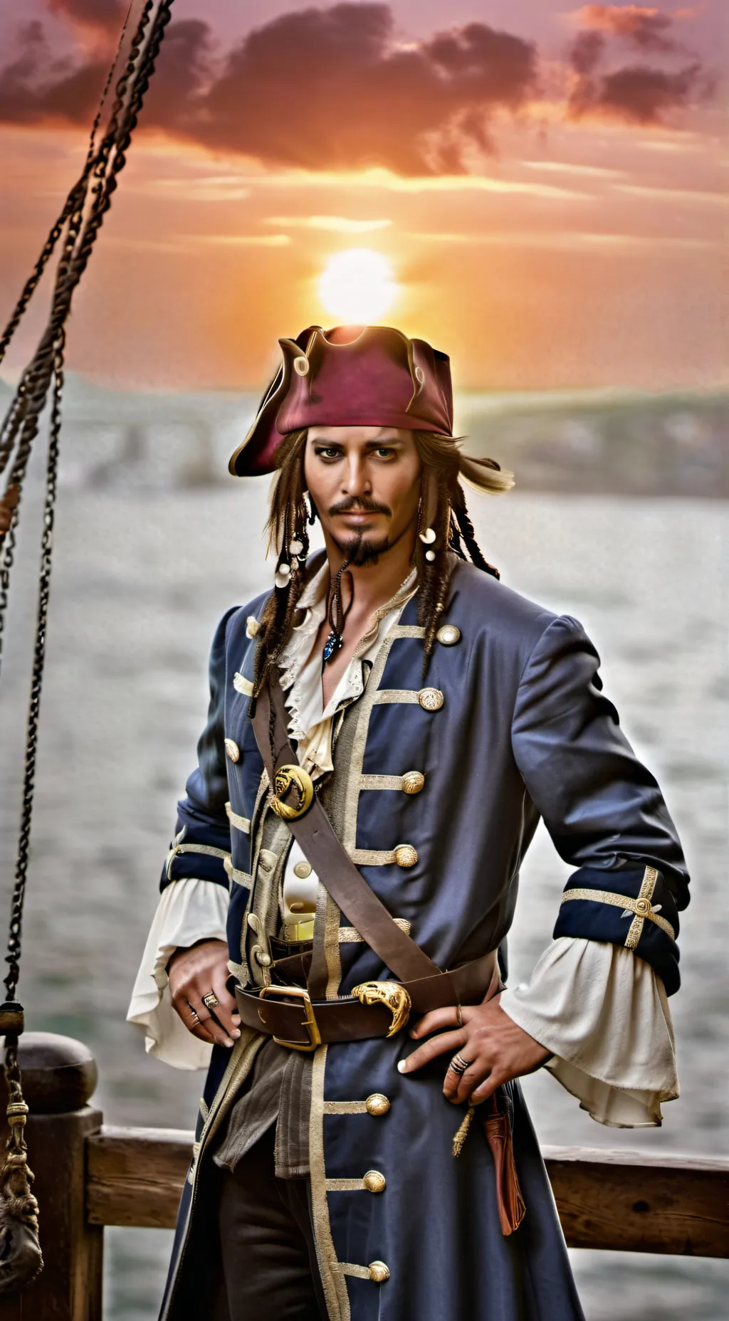 ai character: Jack Sparrow background