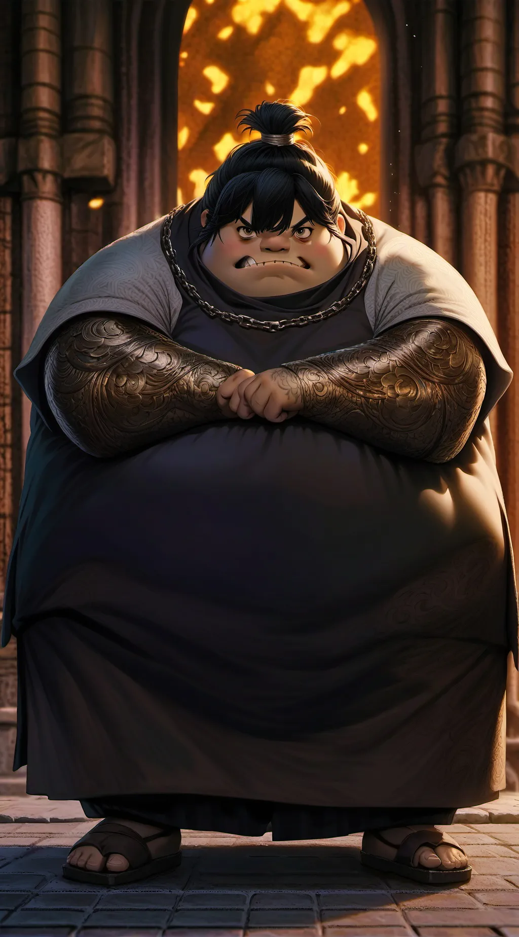 ai character: fat abigail background