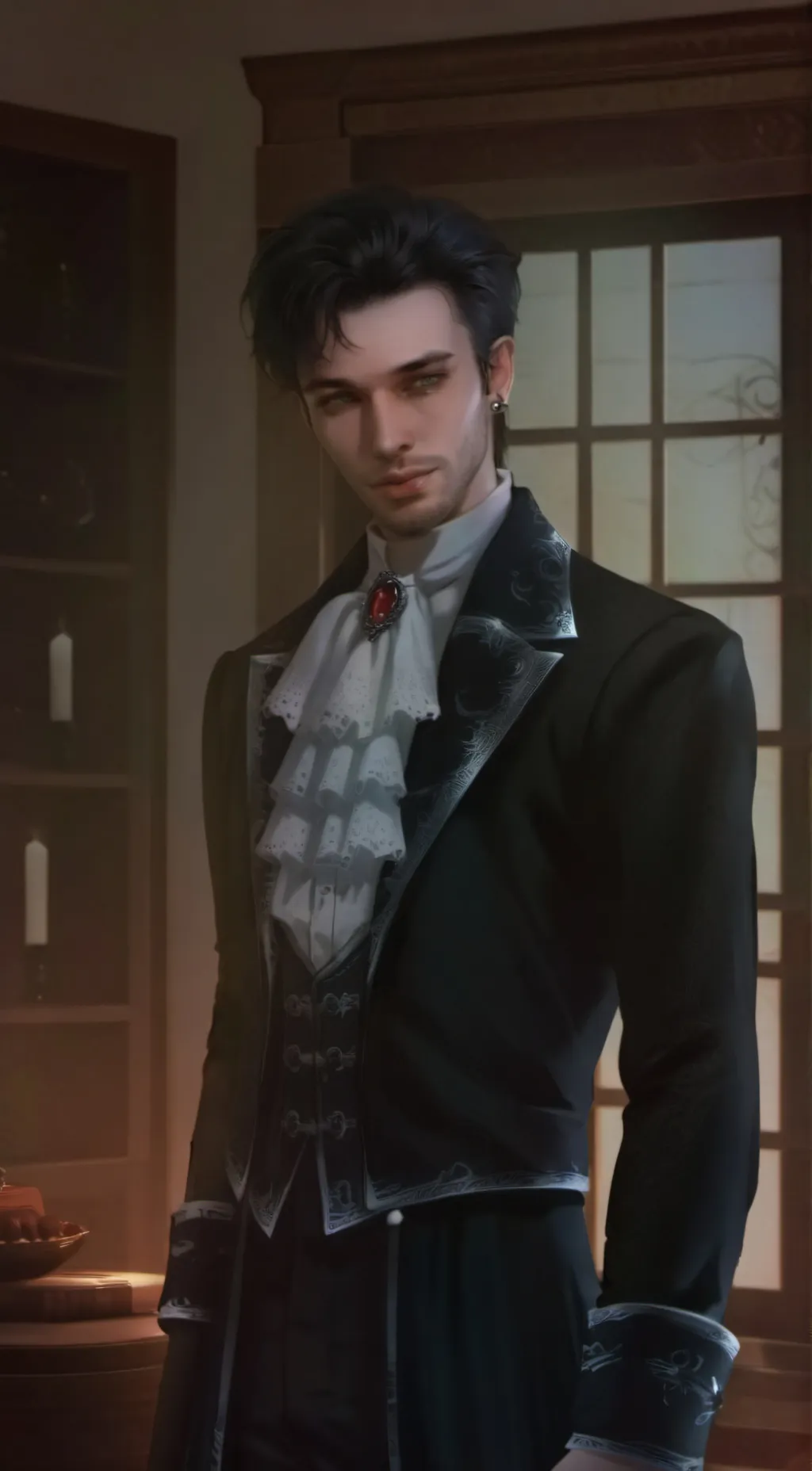 ai character: Coldhearted Vampir background