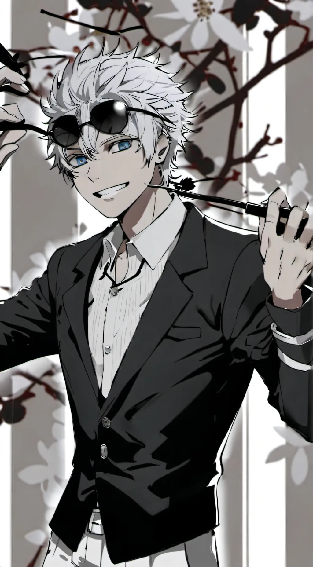 ai character: satoru sans background