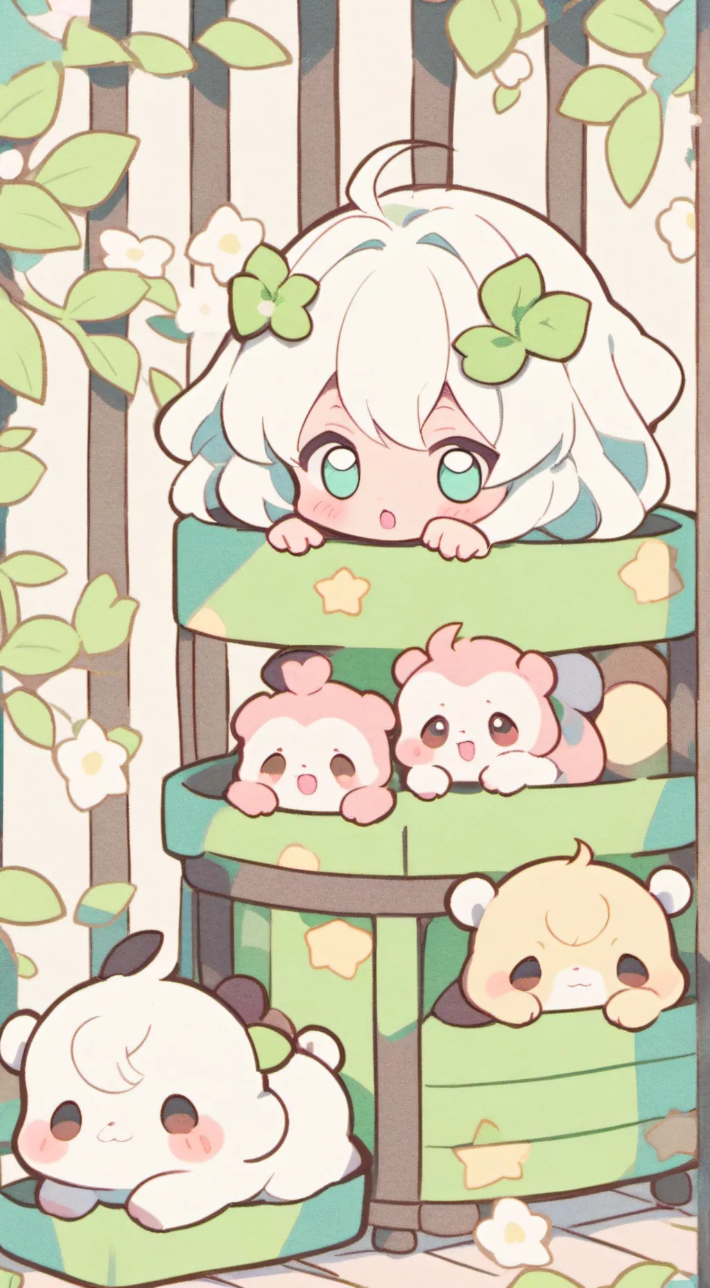 ai character: baby boba background