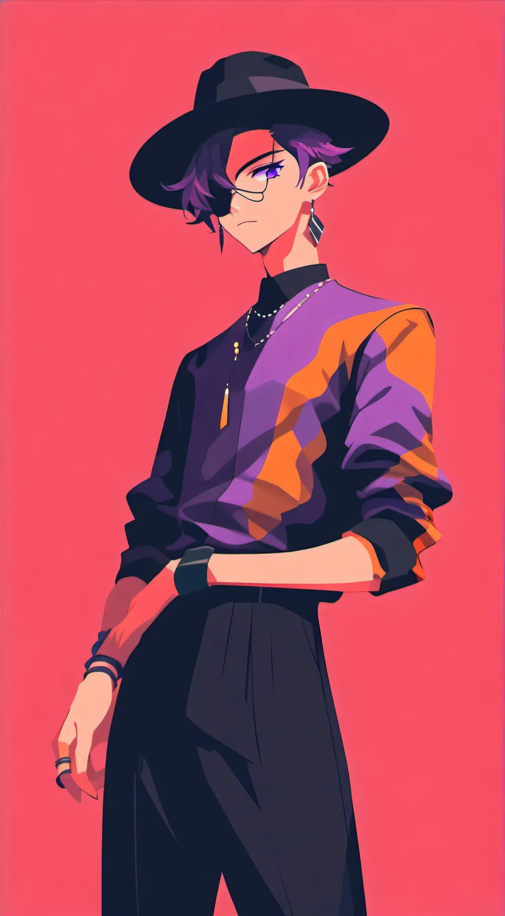 ai character: pink Uzi  background
