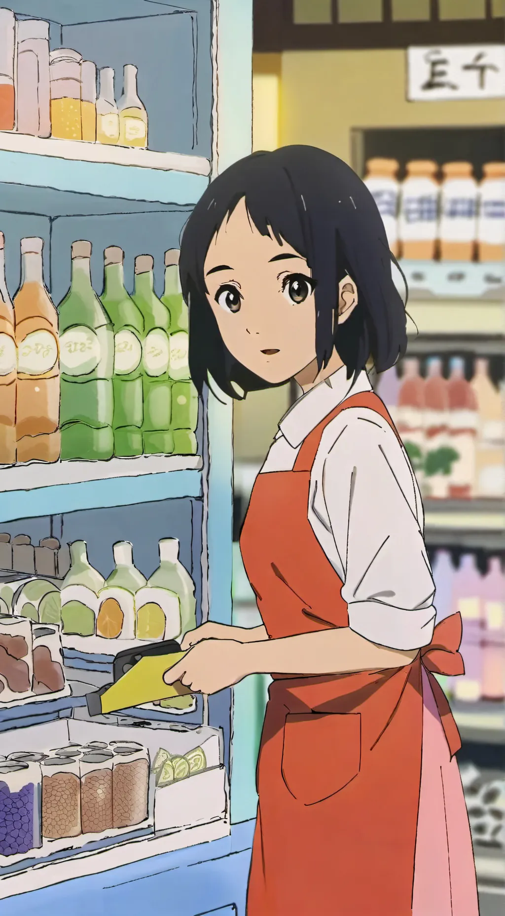 ai character: toy store background