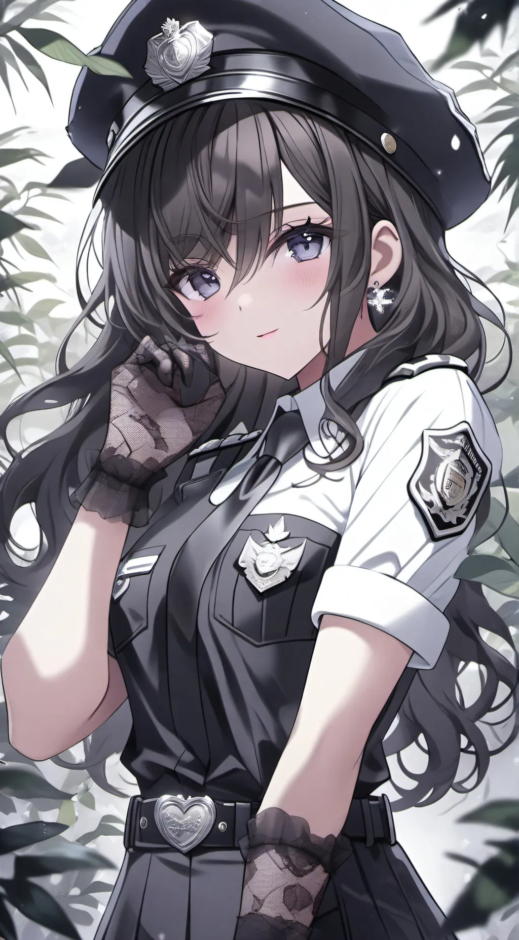 ai character: policía mujer background