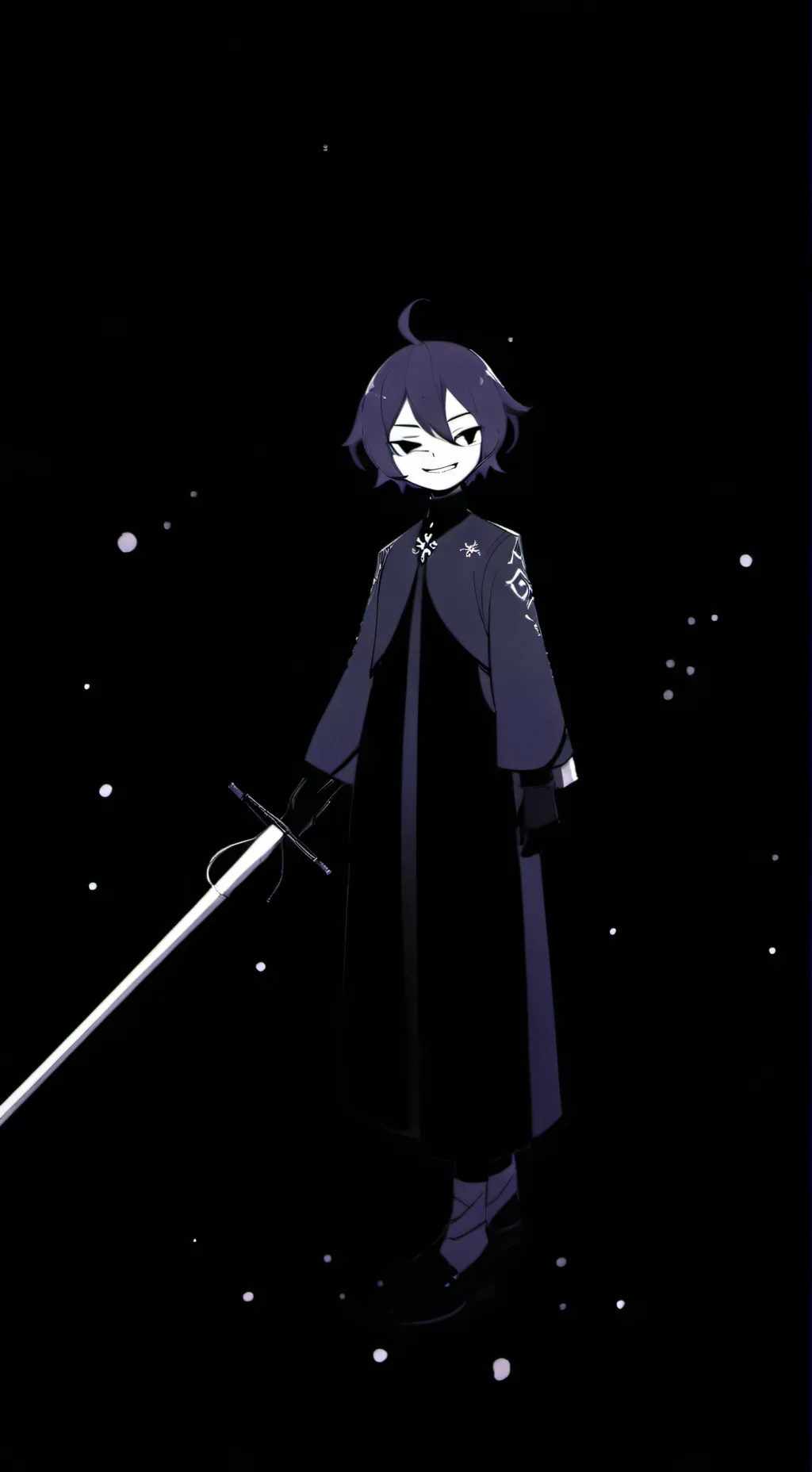 ai character: real FPE dark  background