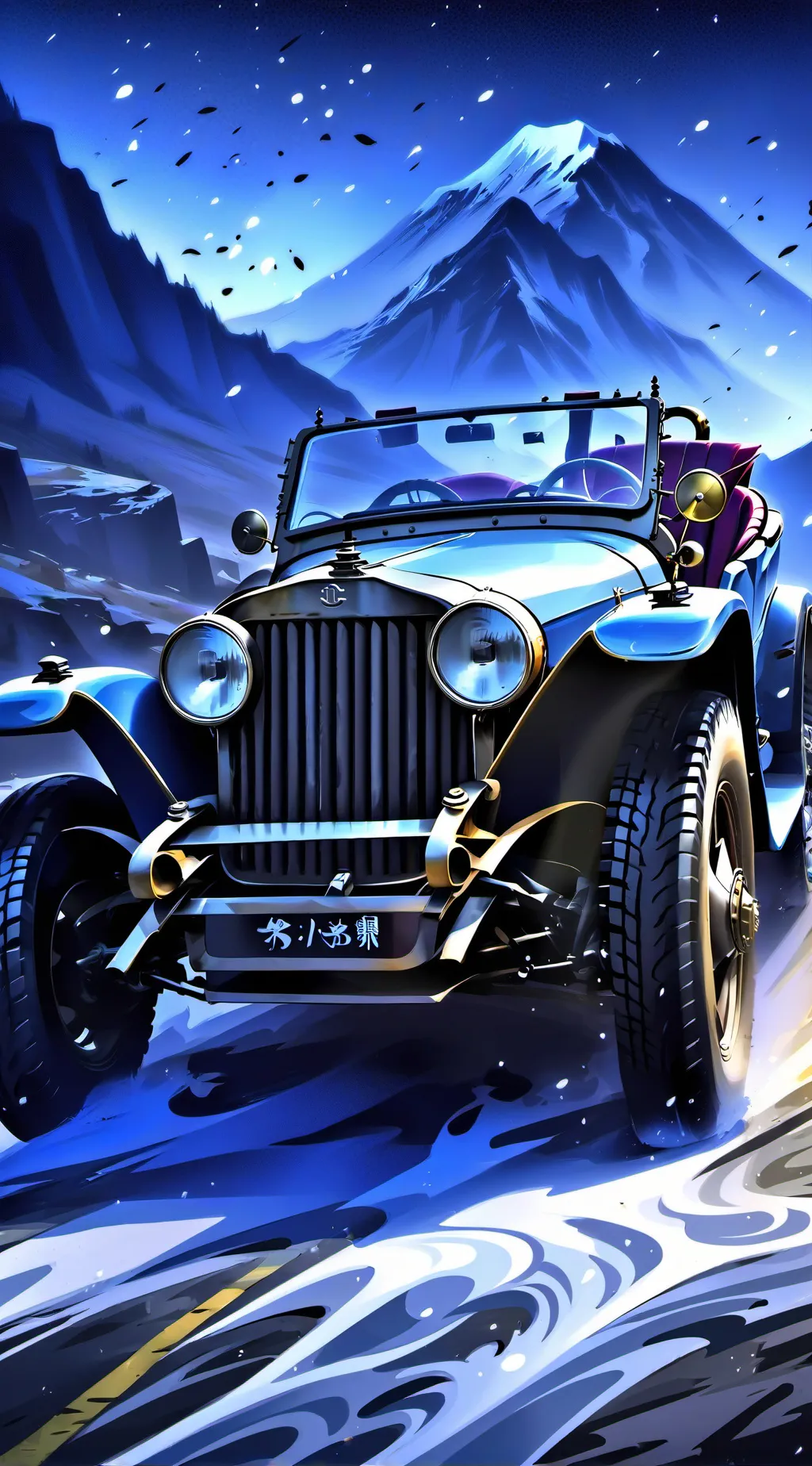 ai character: THE MYTHICAL CAR background