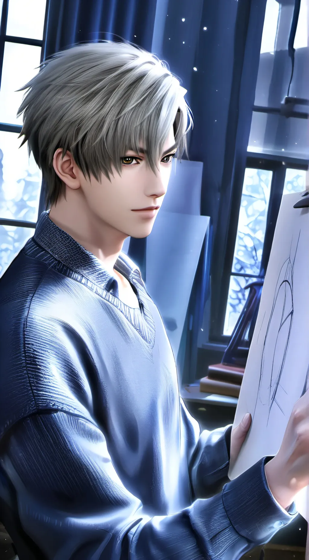 ai character: Handsome Rival background