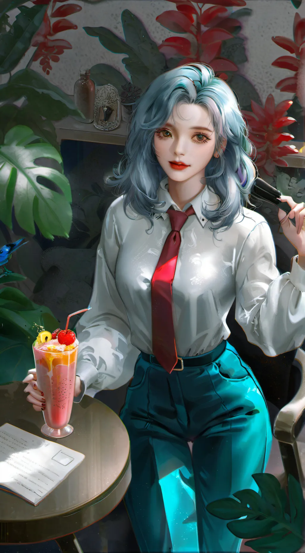 ai character: Grace Carrie Uline background
