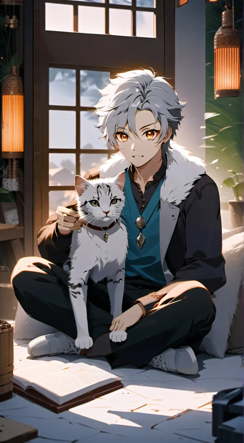 ai character: ~Kitten ~Sanemi~ background