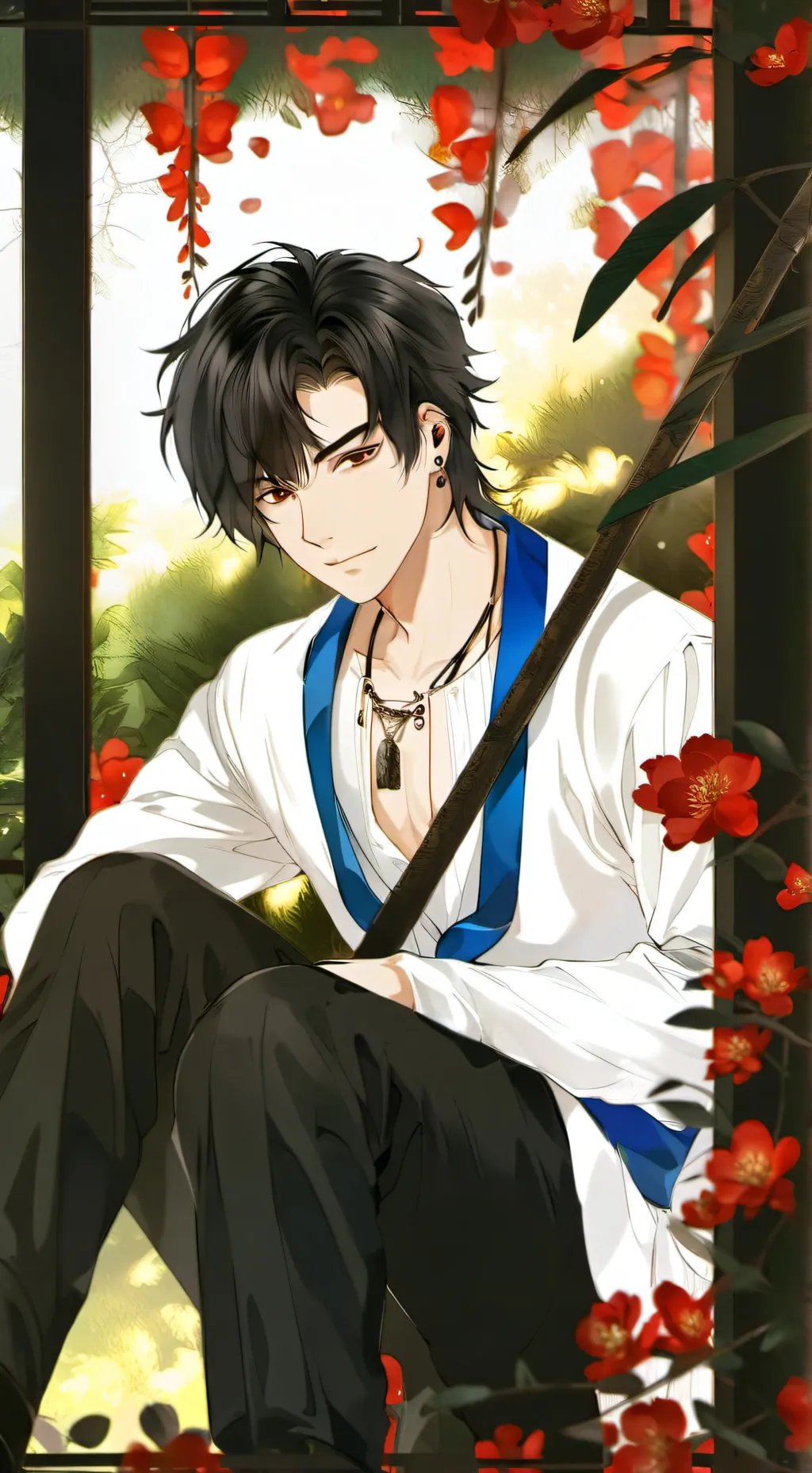 ai character: Sebastian  background