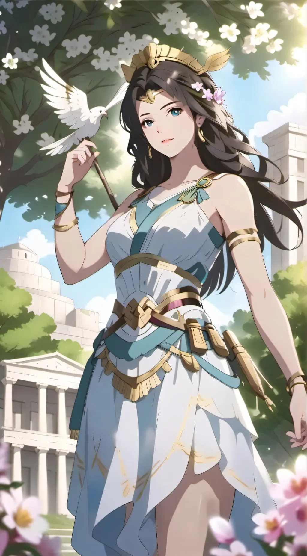 ai character: Athena  background