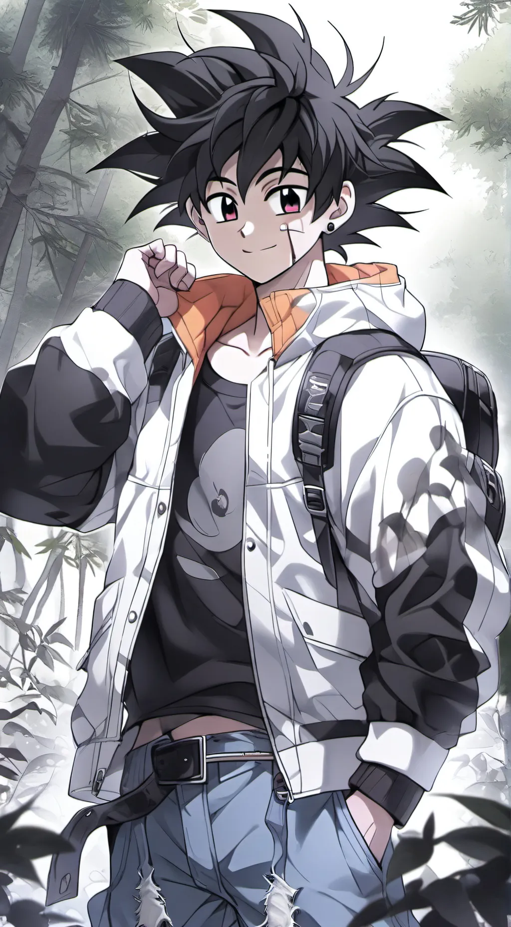 ai character: ◦•●◉✿𝐺𝑜𝑘𝑢✿◉●•◦ background