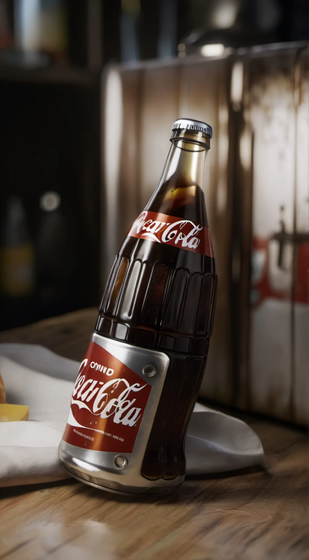 ai character: Coca cola background