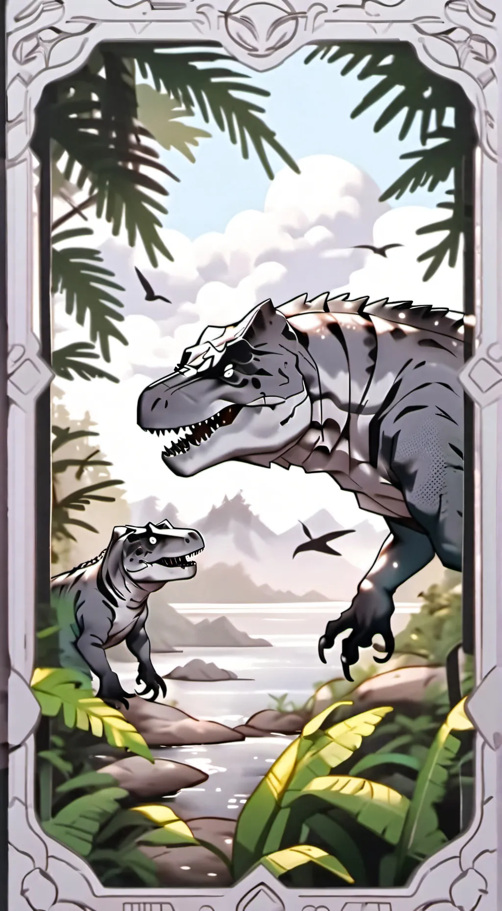 ai character: carnotauro  background