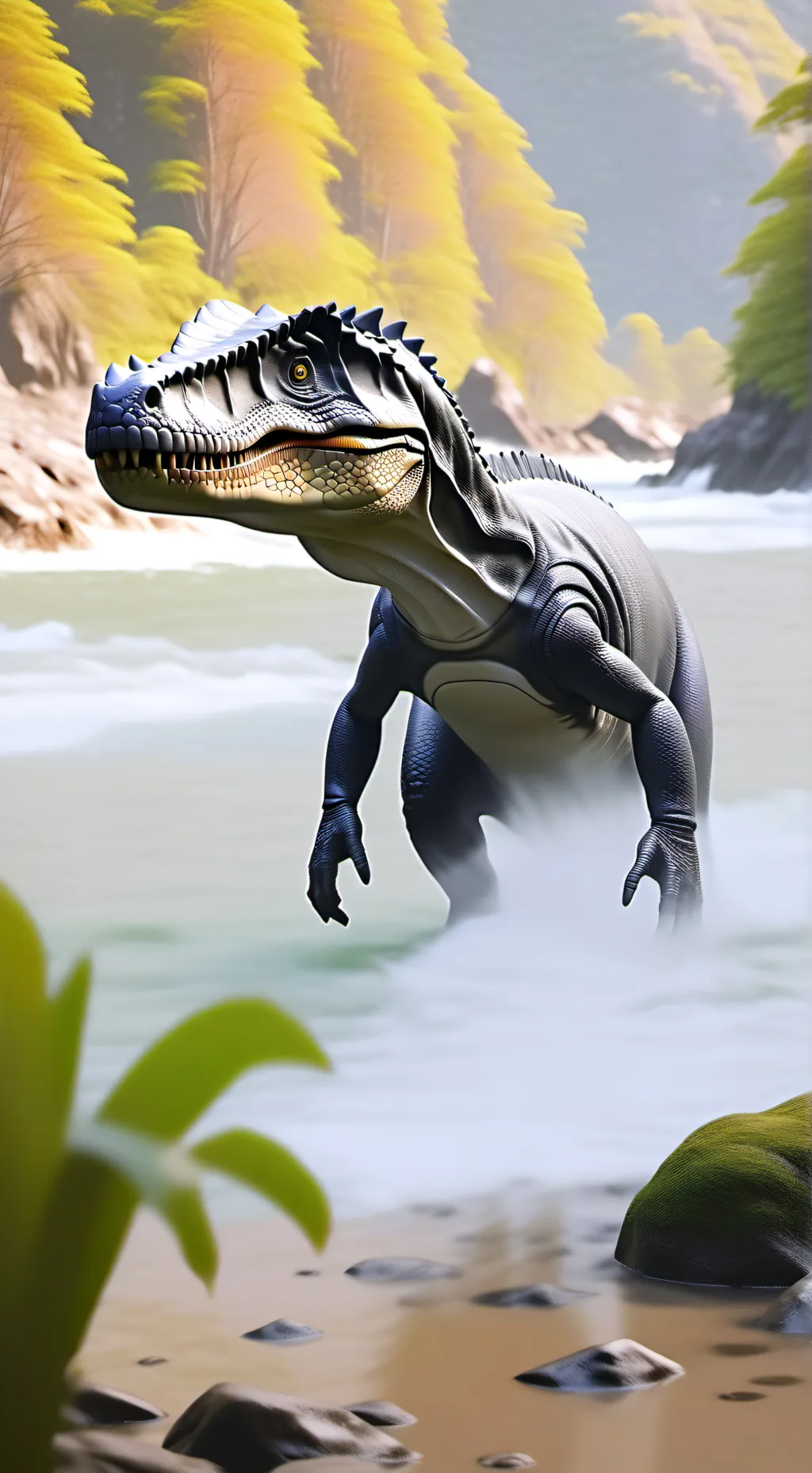ai character: dinosaurs time background