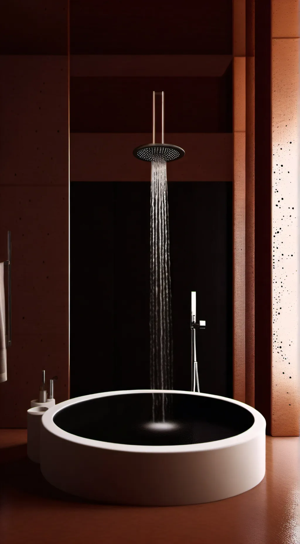 ai character: shower background