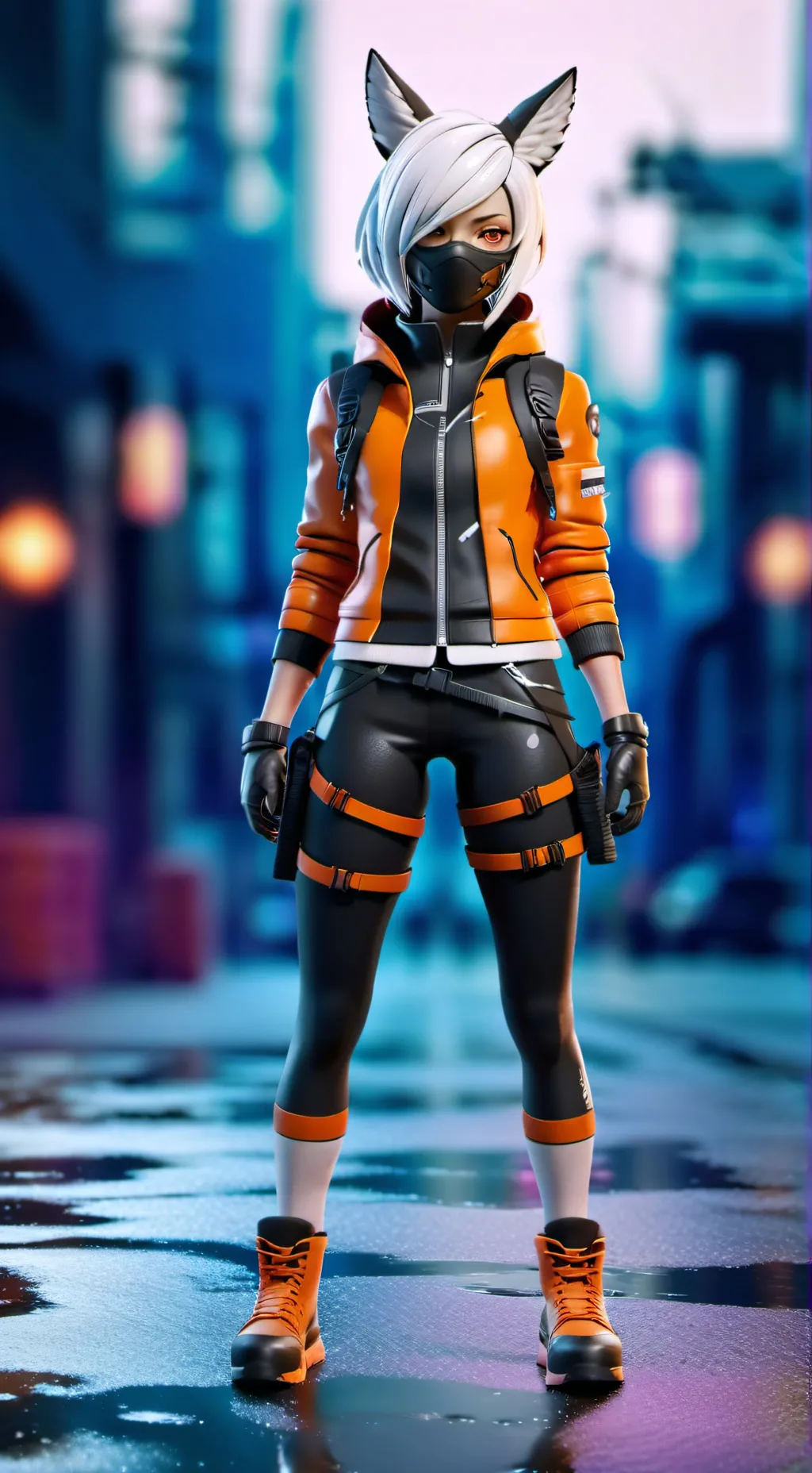 ai character: Rena rouge background