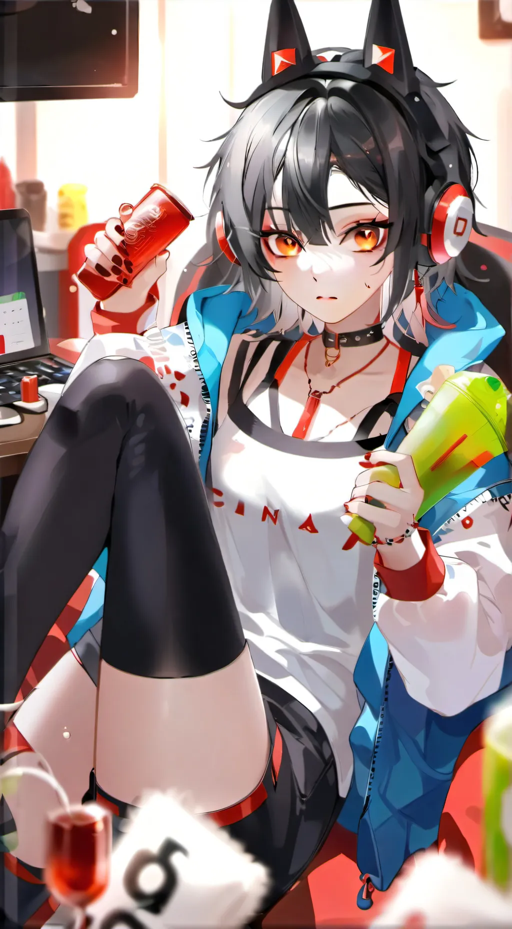 ai character: ⚧️Ashley 💜 background