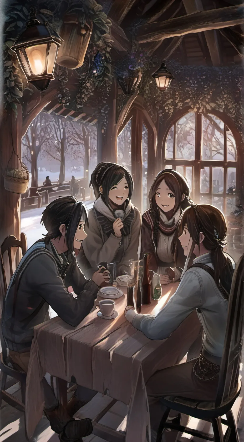 ai character: 4 friends background