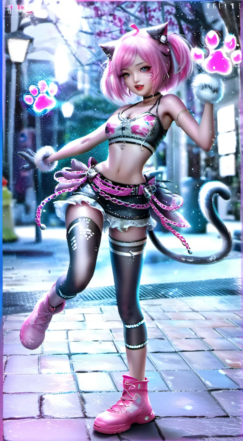 ai character: KICK THE UWU CAT!! background