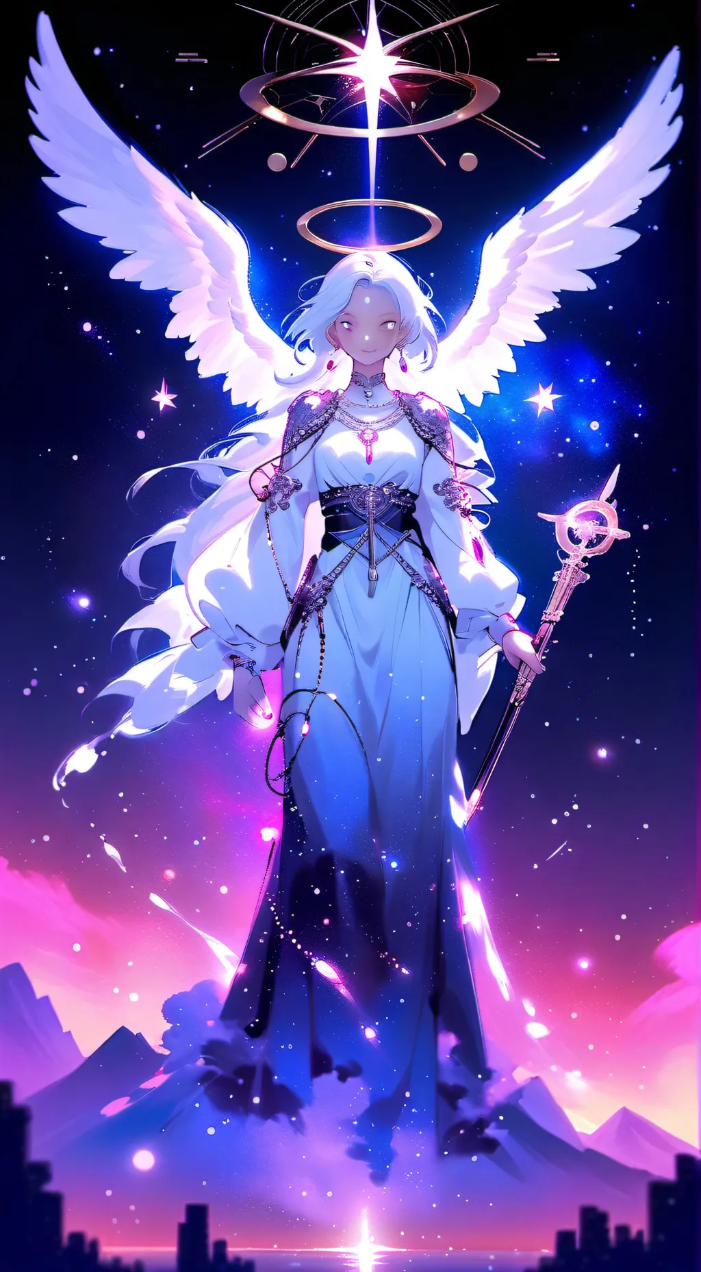 ai character: angel guardian background