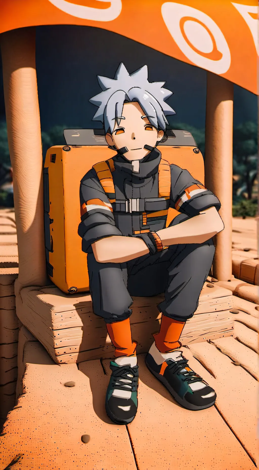 ai character: Naruto  background