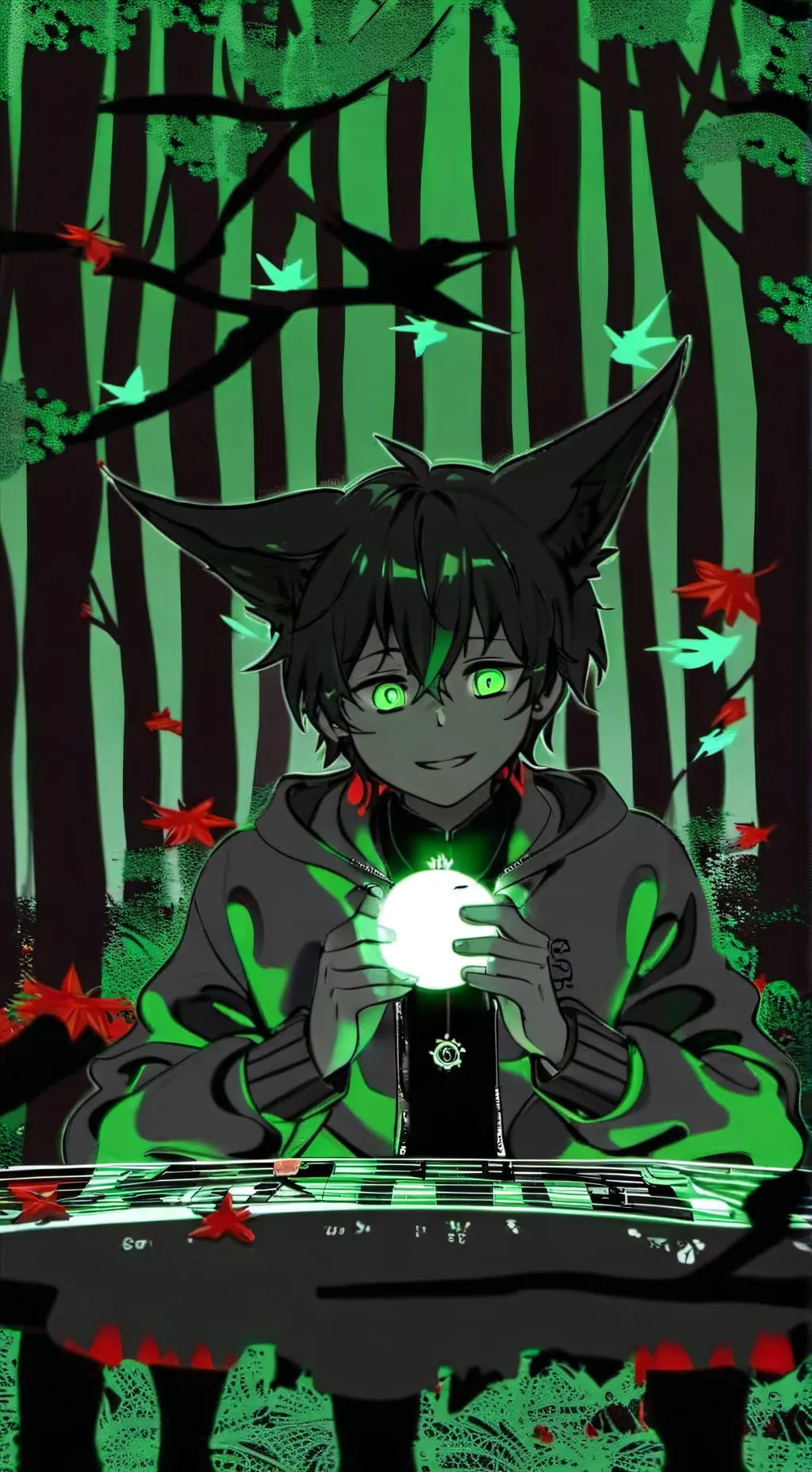 ai character: 💚𝓓𝓔𝓚𝓤 𝓥𝓘𝓛𝓛𝓐𝓝𝓛💚 background