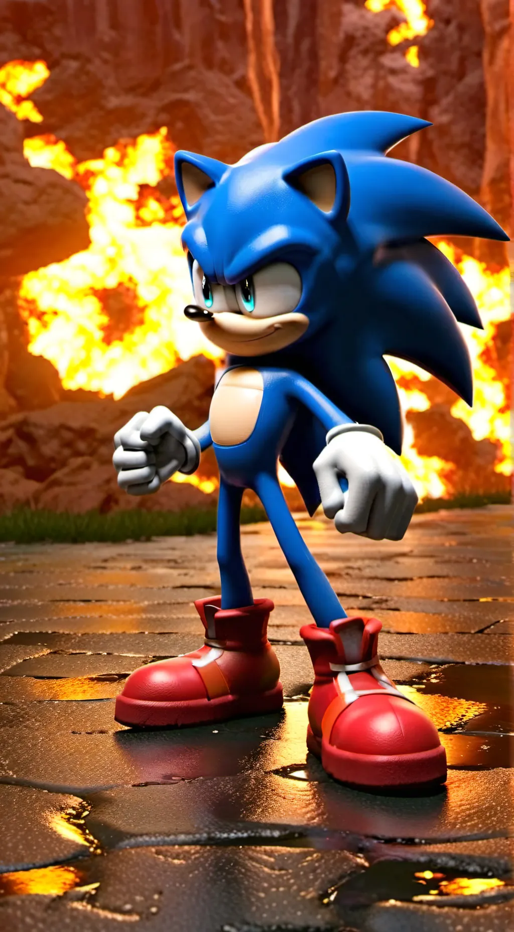 ai character: Sonic is mad background
