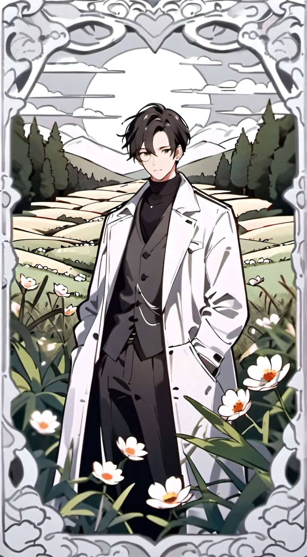 ai character: 翎 background