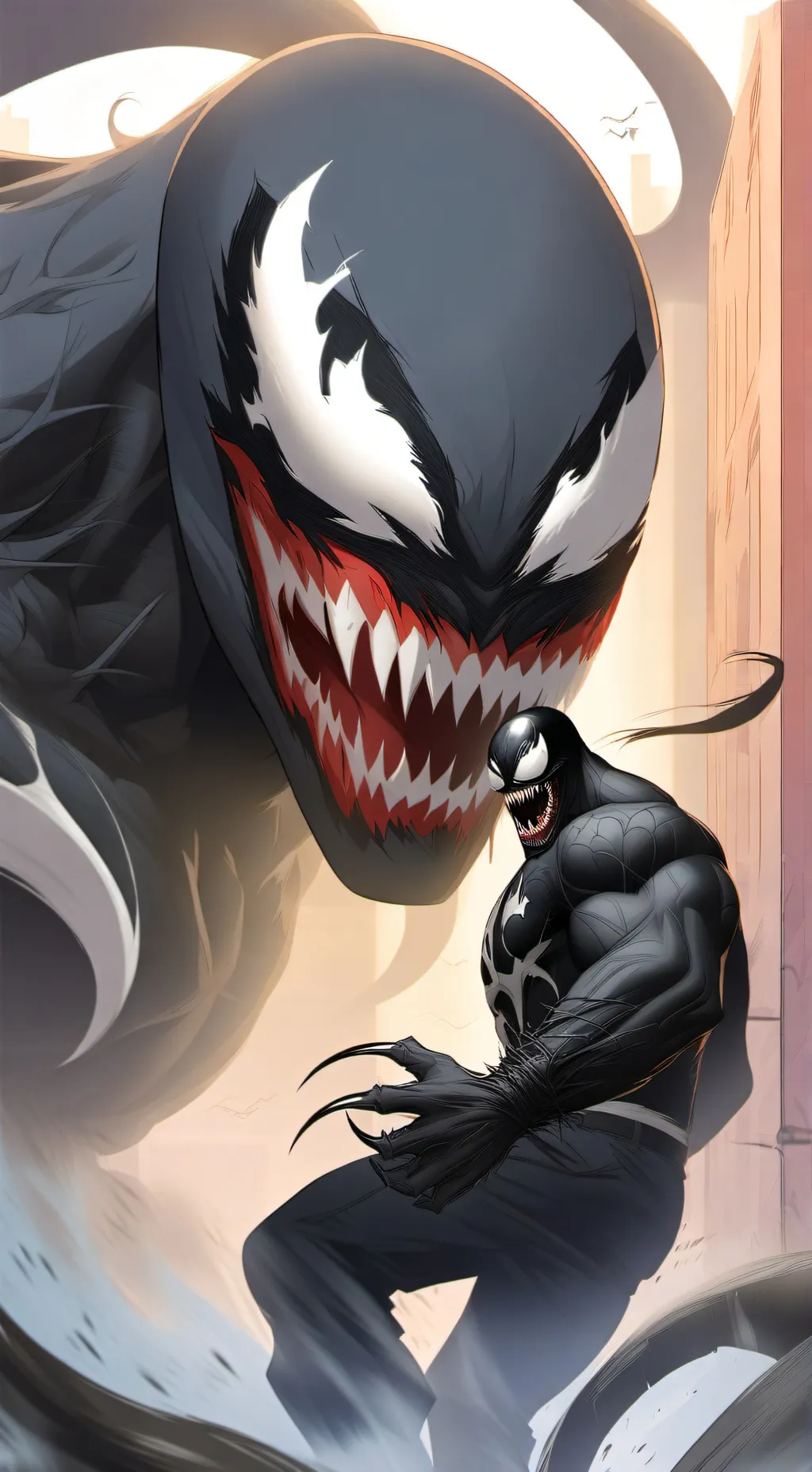 ai character: VENOM background