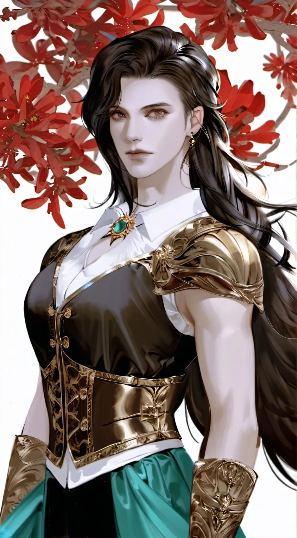 ai character: Veil redshield background