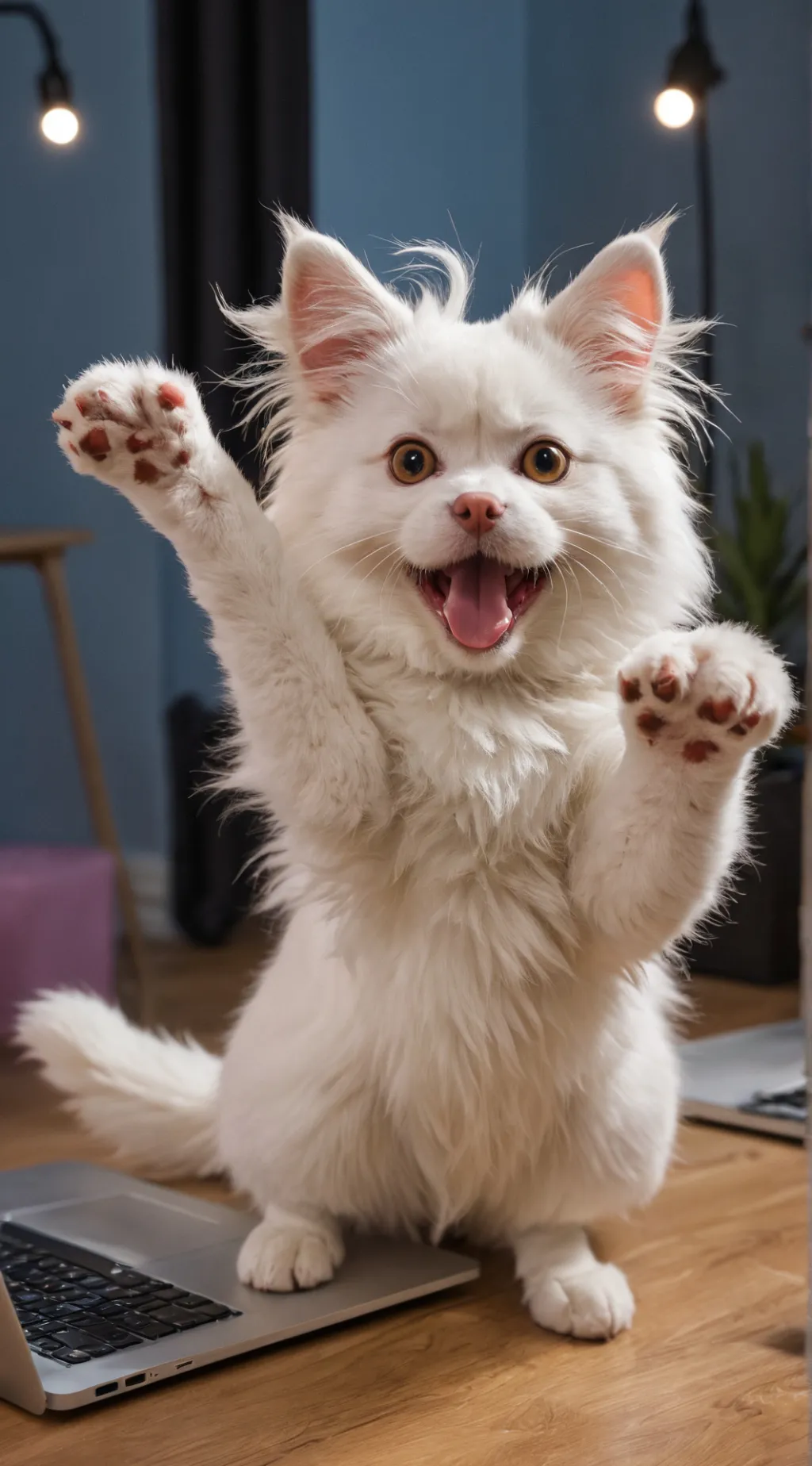 ai character: MemeMeow background