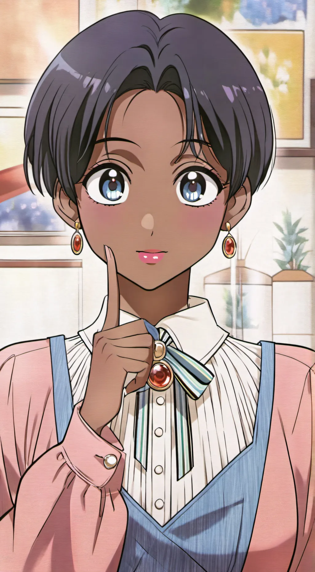 ai character: Sachiko  background