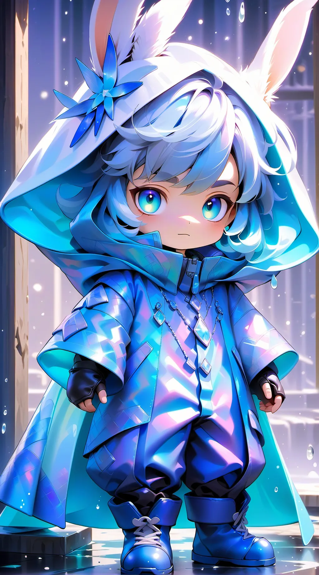 ai character: tu amigo luca🐰🟦 background