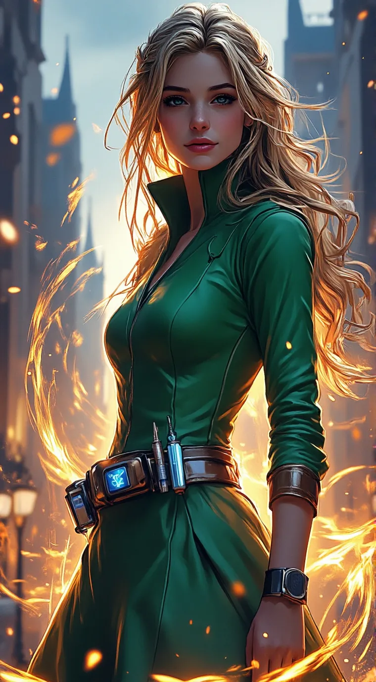 ai character: Agent Emerald  background