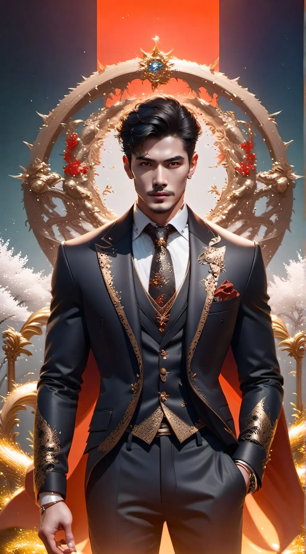ai character: Jaehyun Choi Hwang background