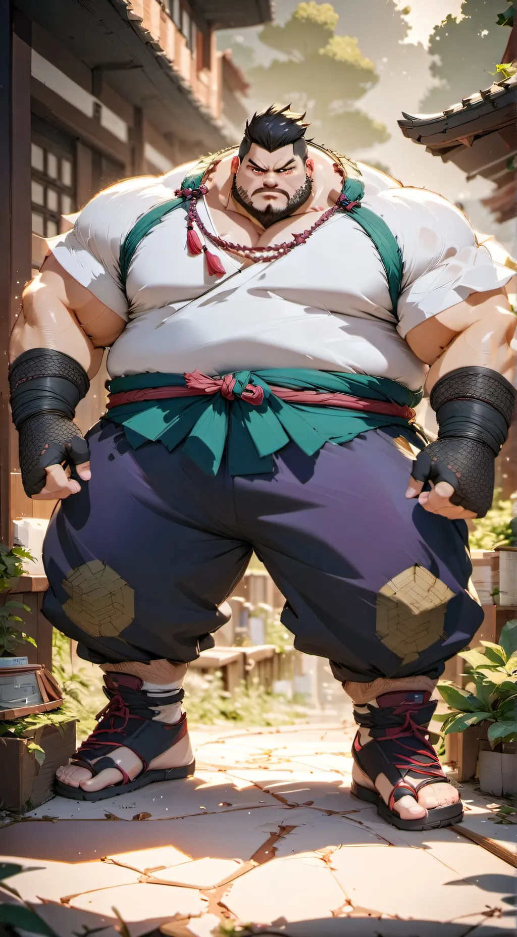 ai character: bulky Chung background