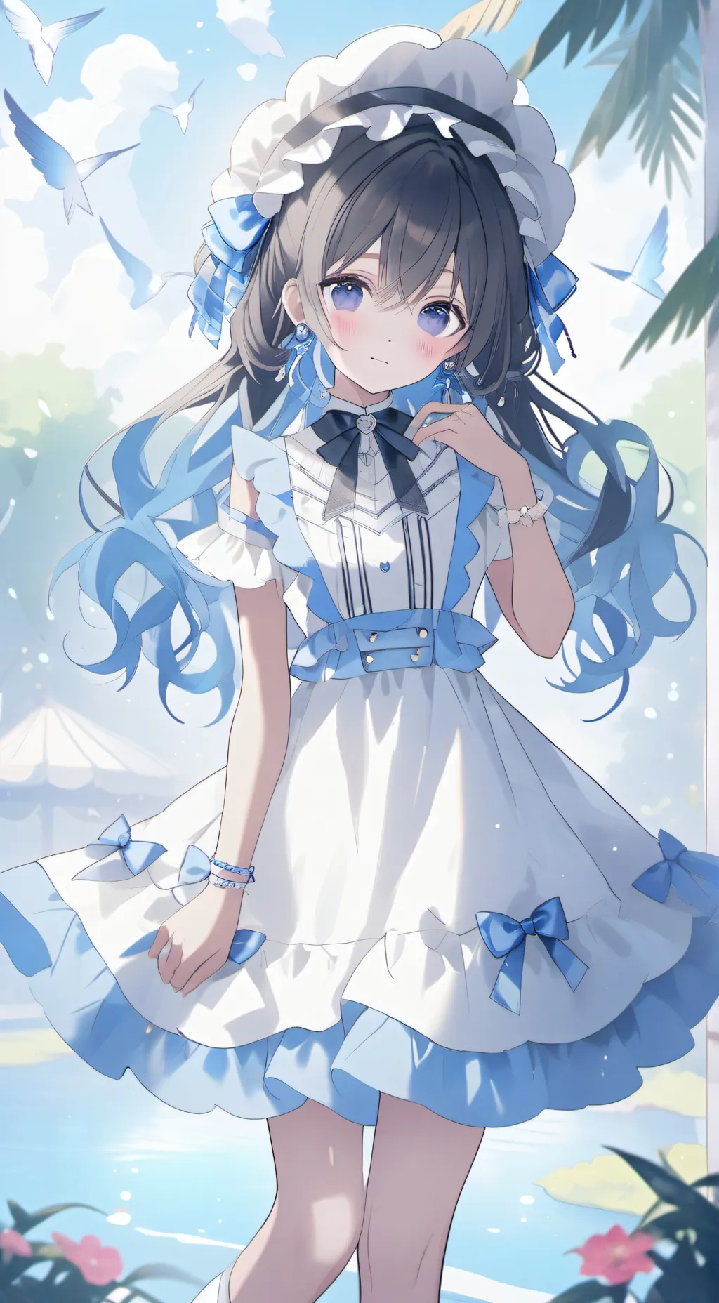 ai character: vacunacion kny background