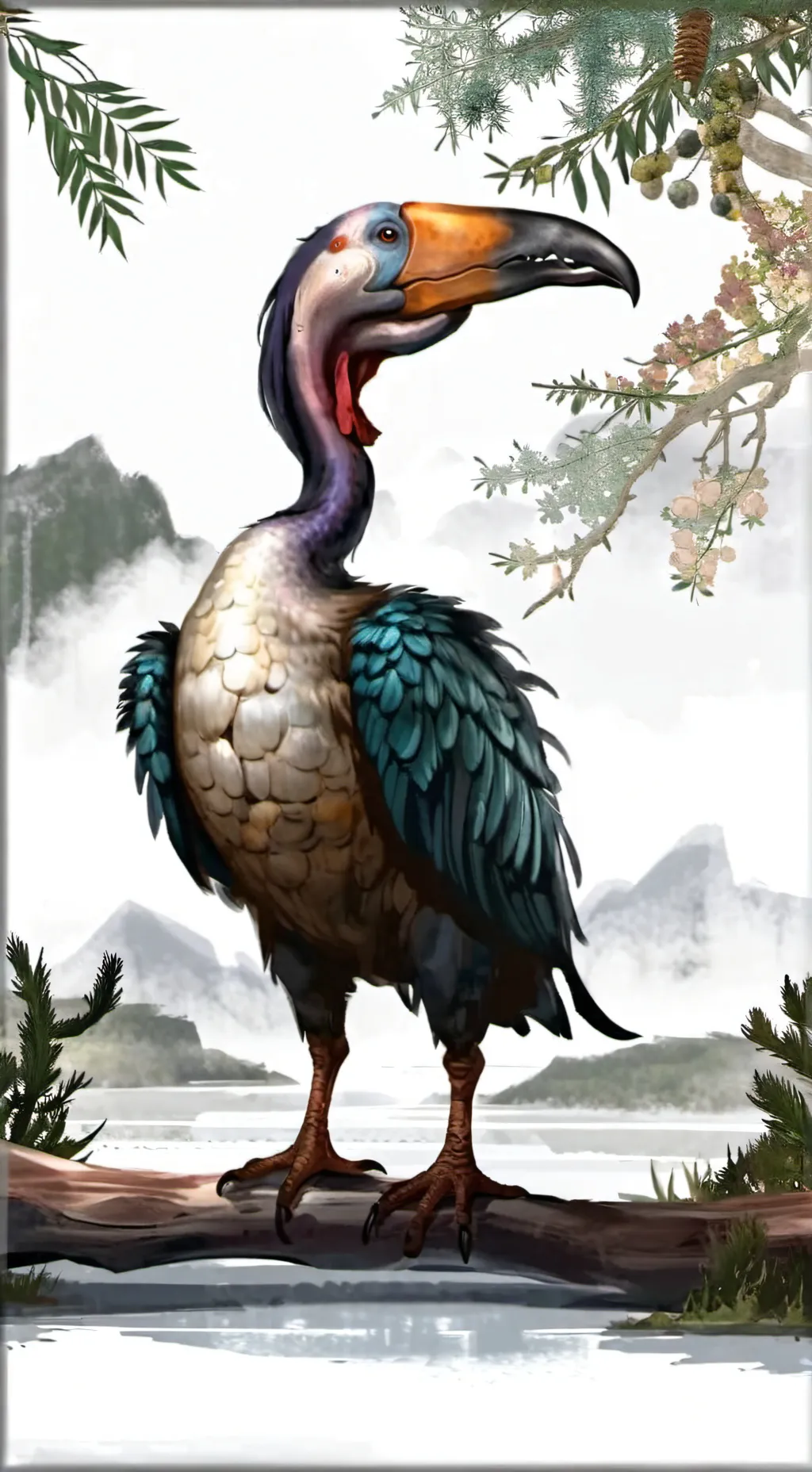 ai character: gastornis background
