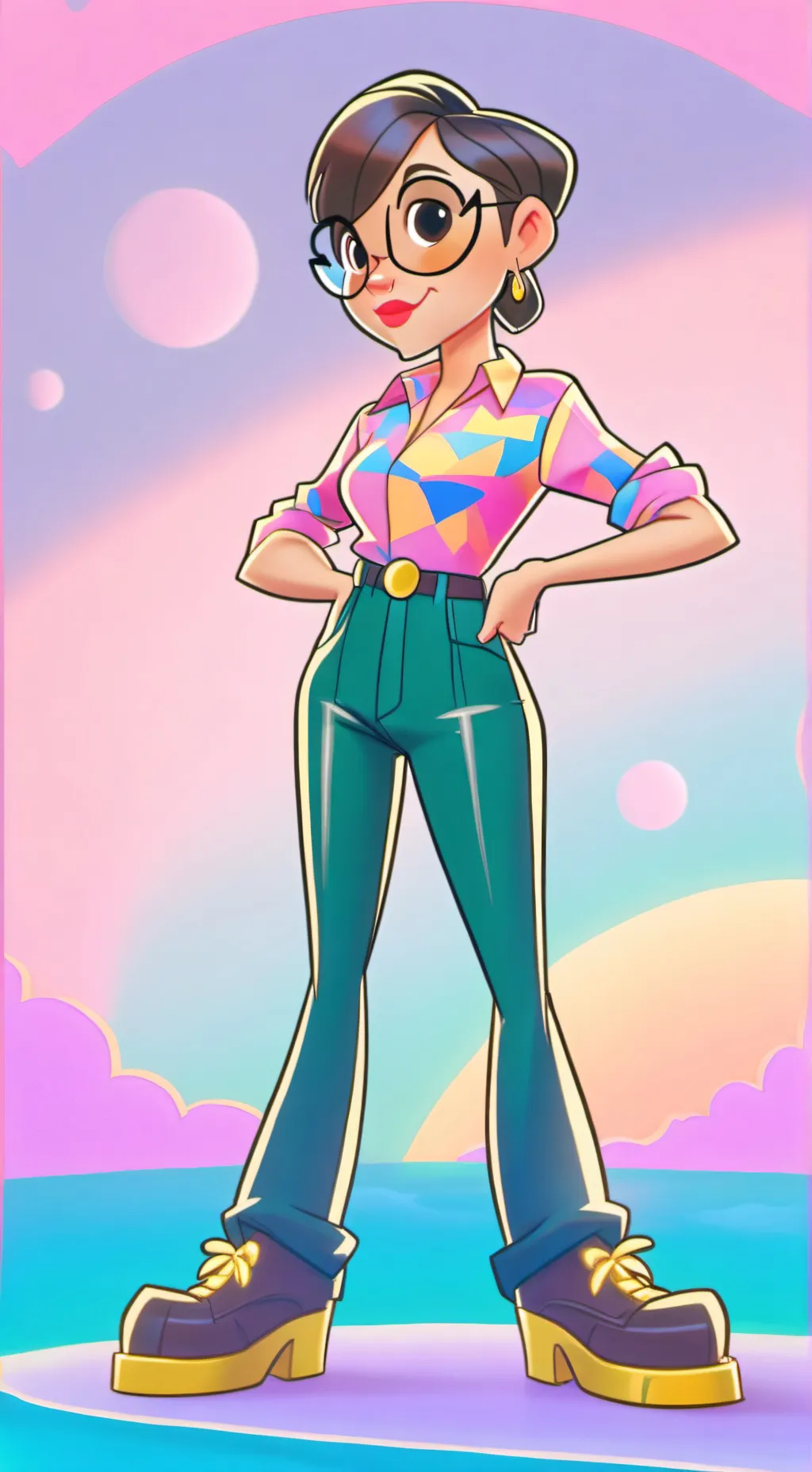 ai character: Cyber Lucy background