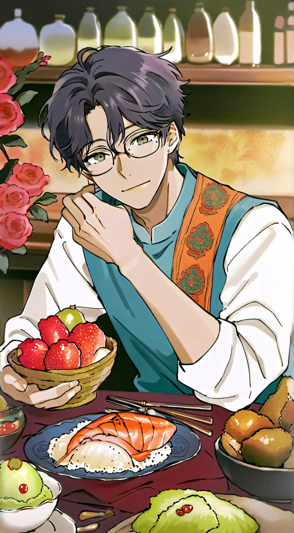 ai character: Ur Mukbang Husband background