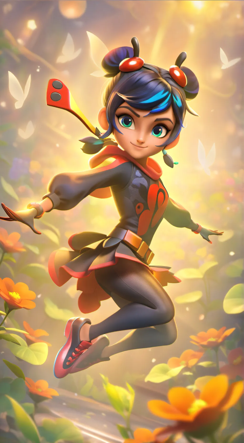 ai character: ladybug  background