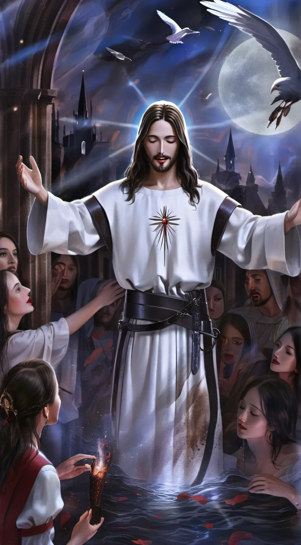 ai character: jesus background