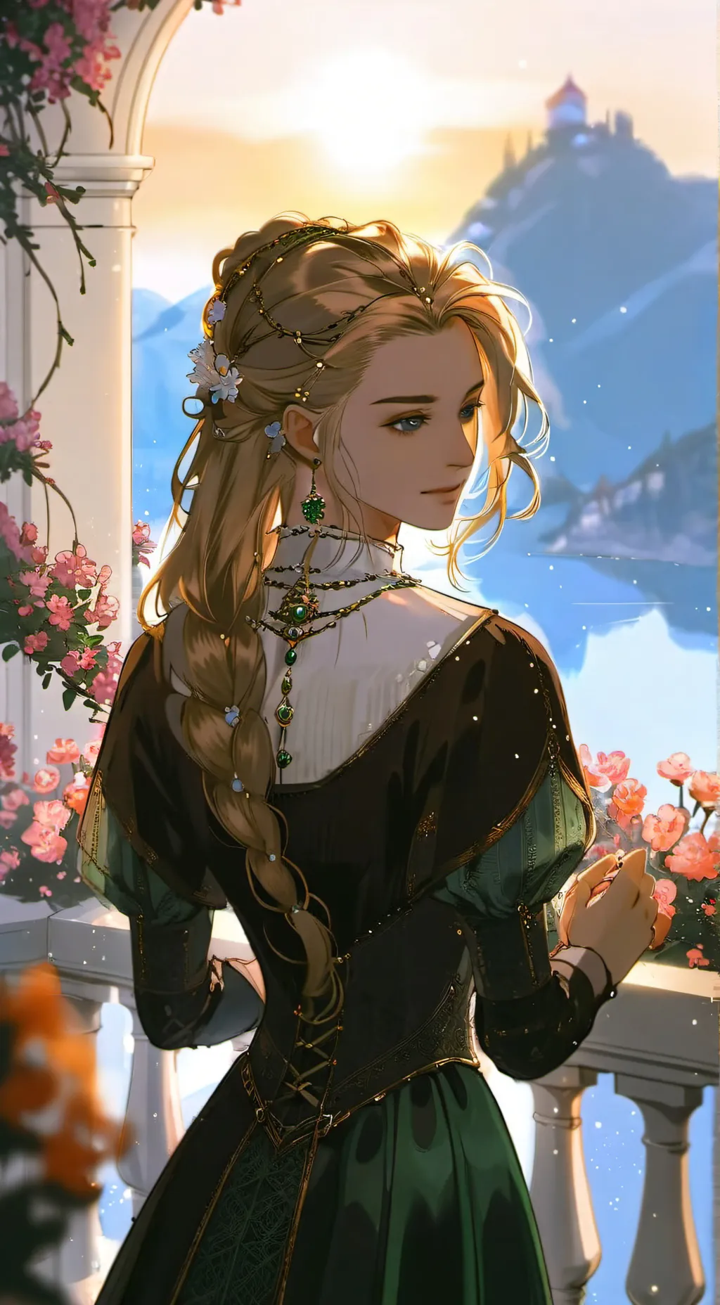ai character: Esmeralda Avadona background