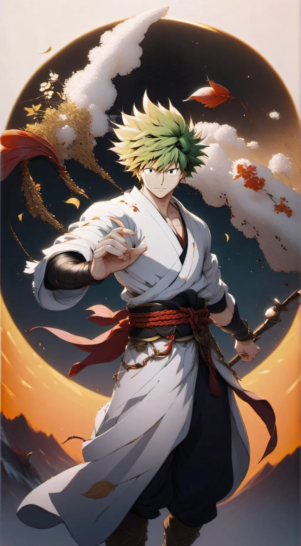 ai character: TODOBAKUDEKU background