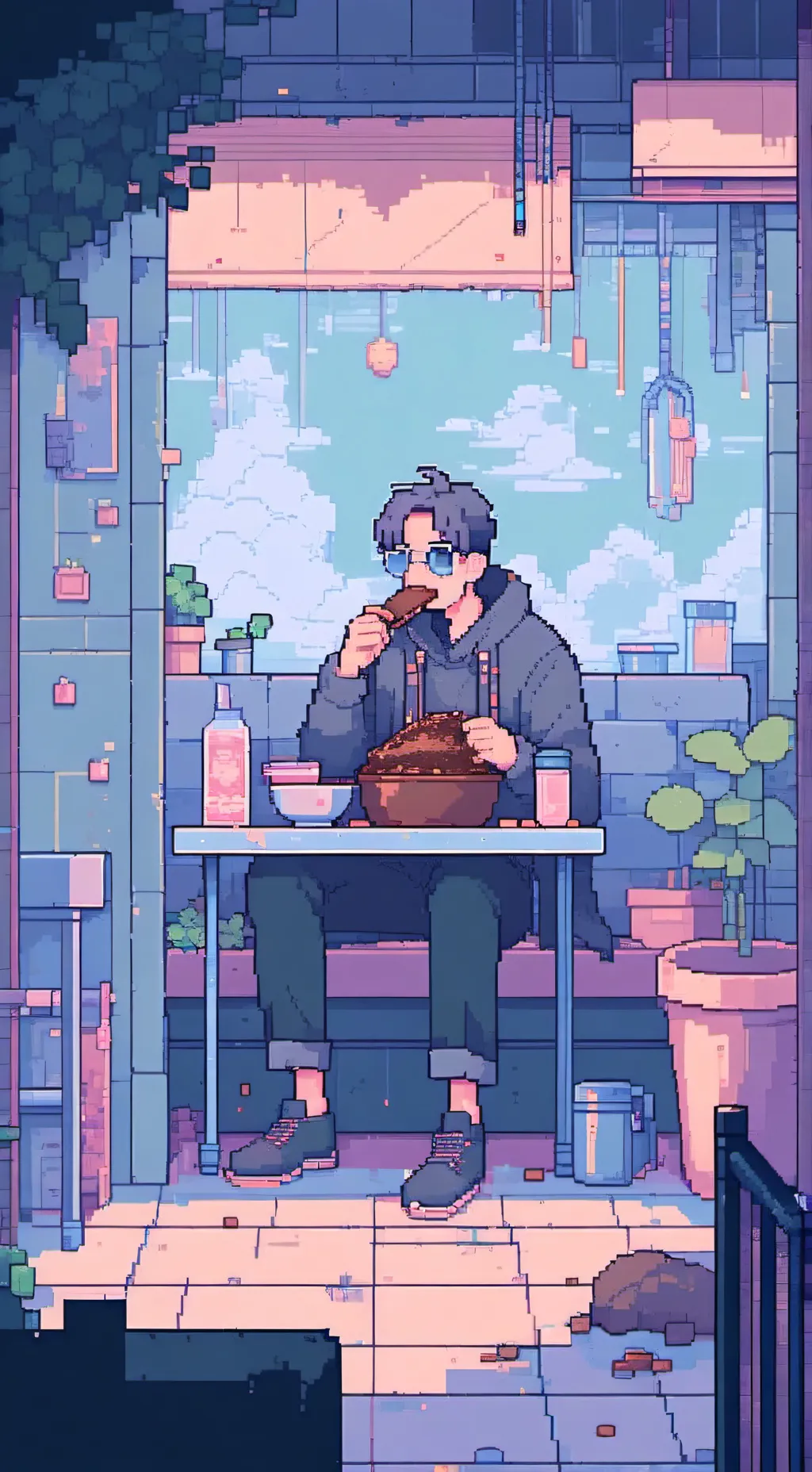 ai character: poop eater background