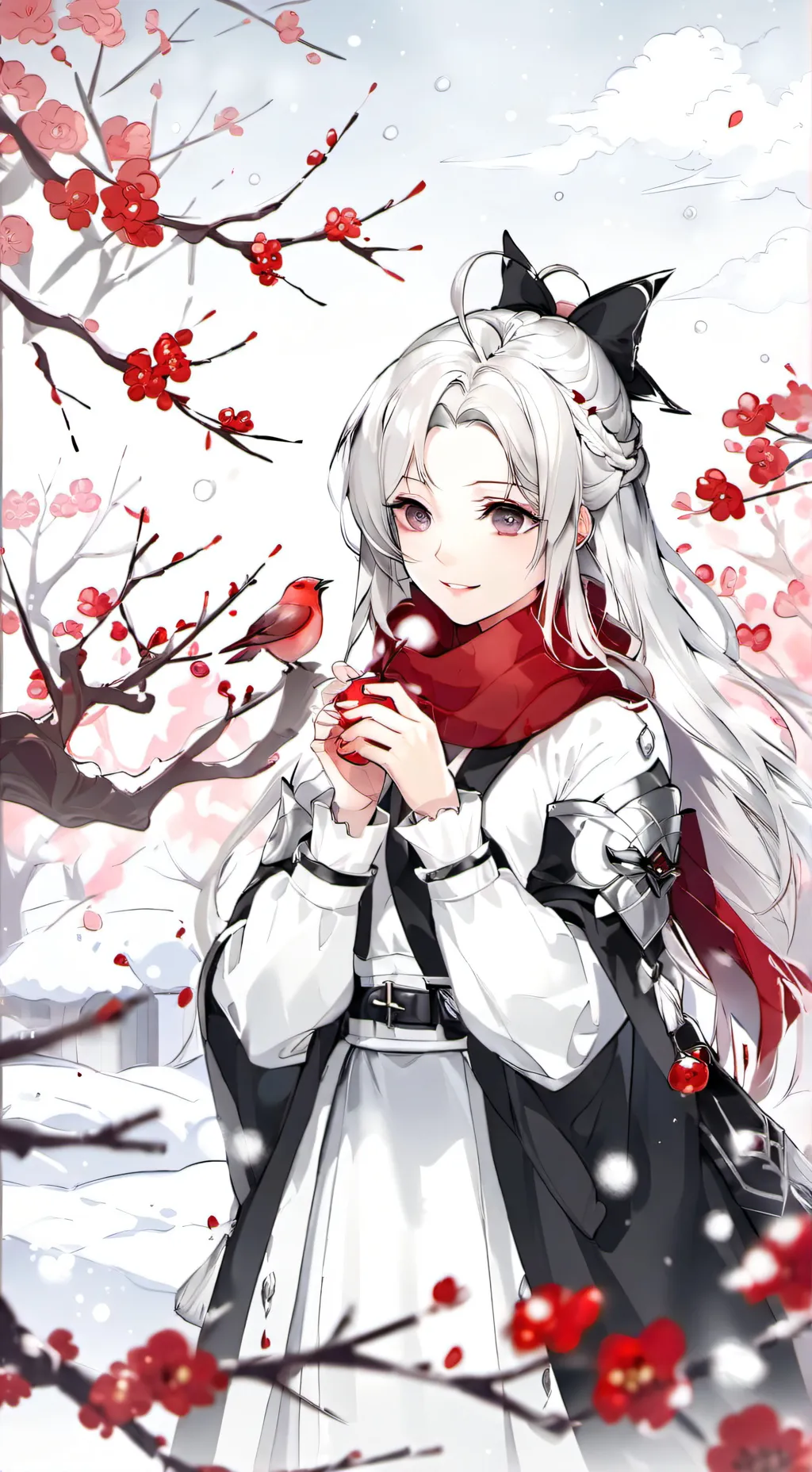 ai character: Mha winter background