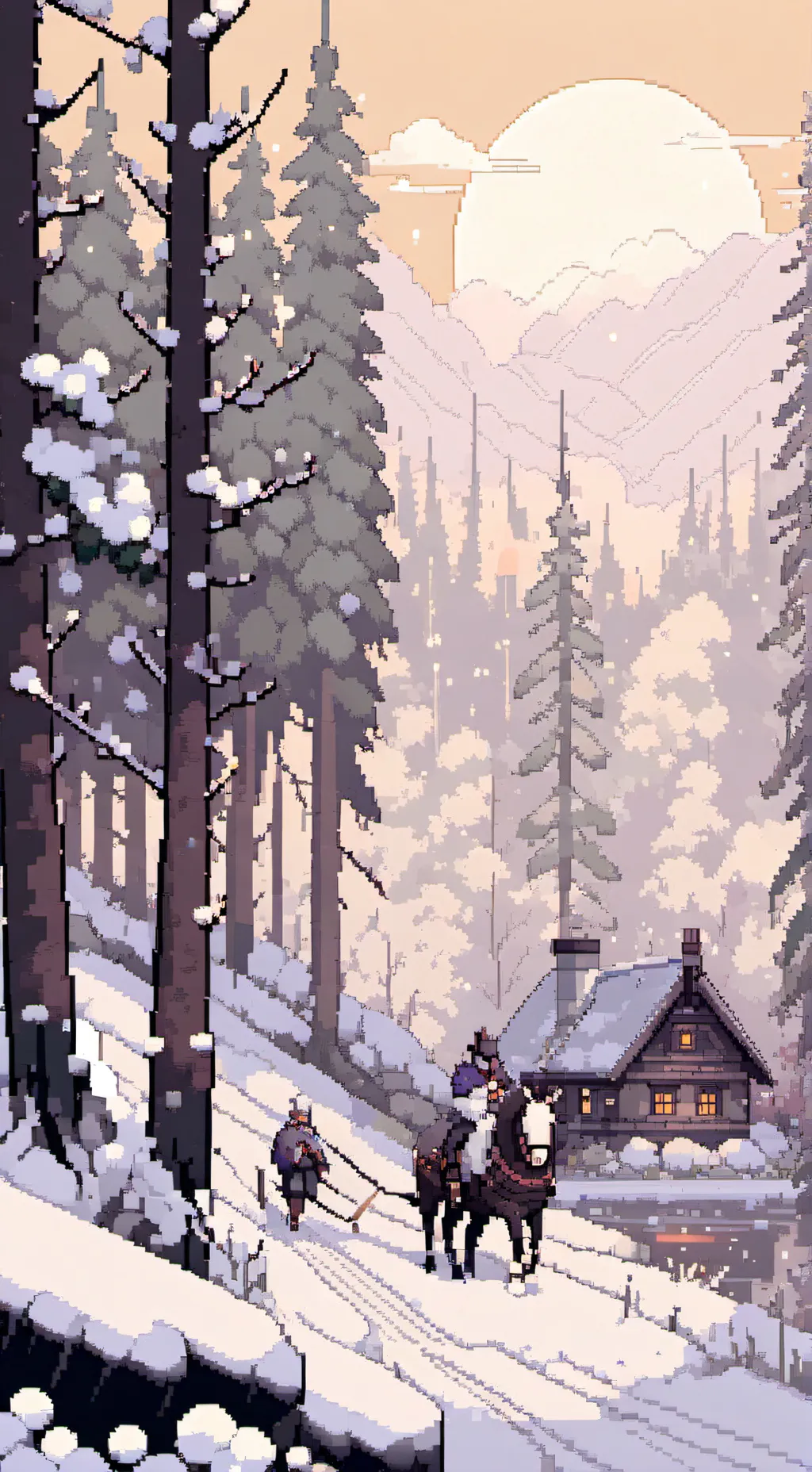 ai character: Mha snow background