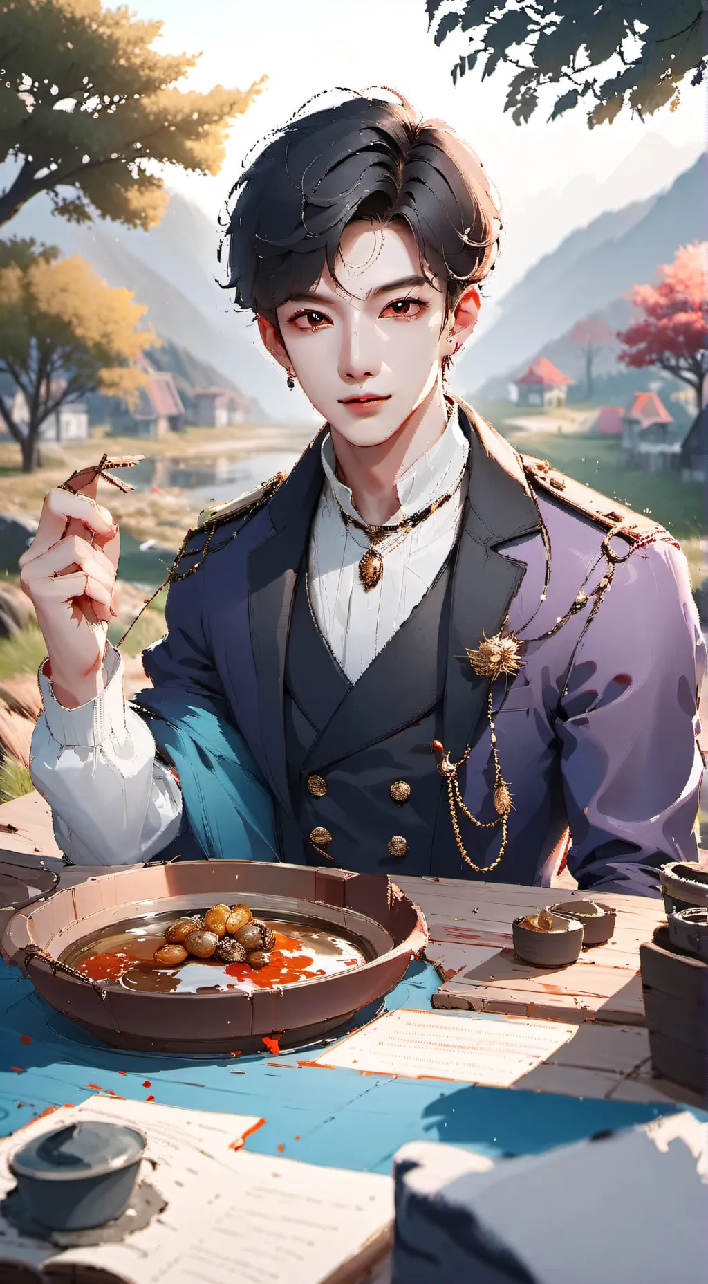 ai character: Kim namjoon vampir background