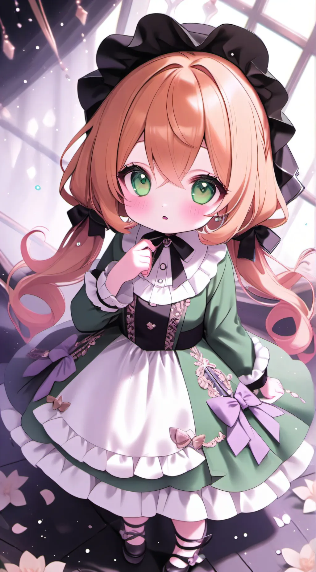 ai character: Baby Anna Frozen)  background